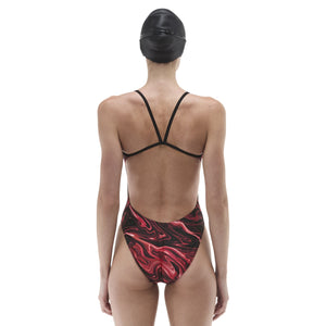 TYR Womens Olea Cutoutfit Swimsuit - Red