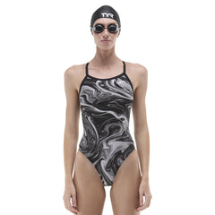 TYR Womens Olea Diamondfit Swimsuit - Titanium