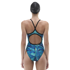 TYR Womens Olea Diamondfit Swimsuit - Blue/Green