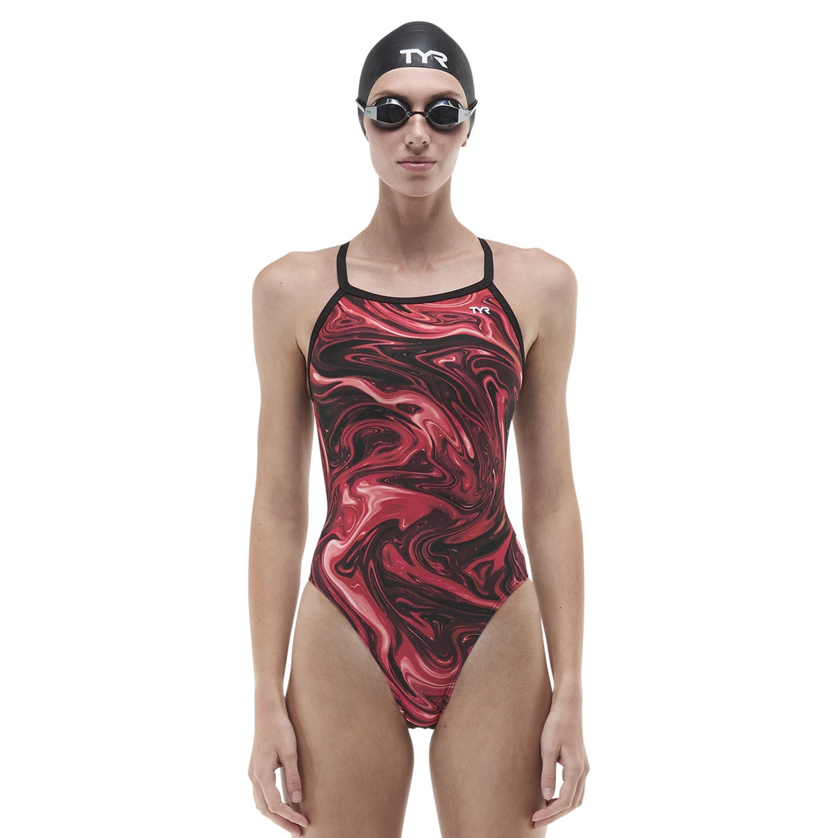 TYR Womens Olea Diamondfit Swimsuit - Red