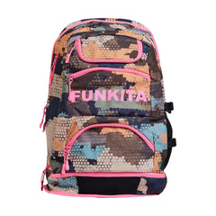 Way Funky Bilko Baby Elite Squad backpack in multi-color with cartoon design, featuring adjustable straps and multiple compartments.