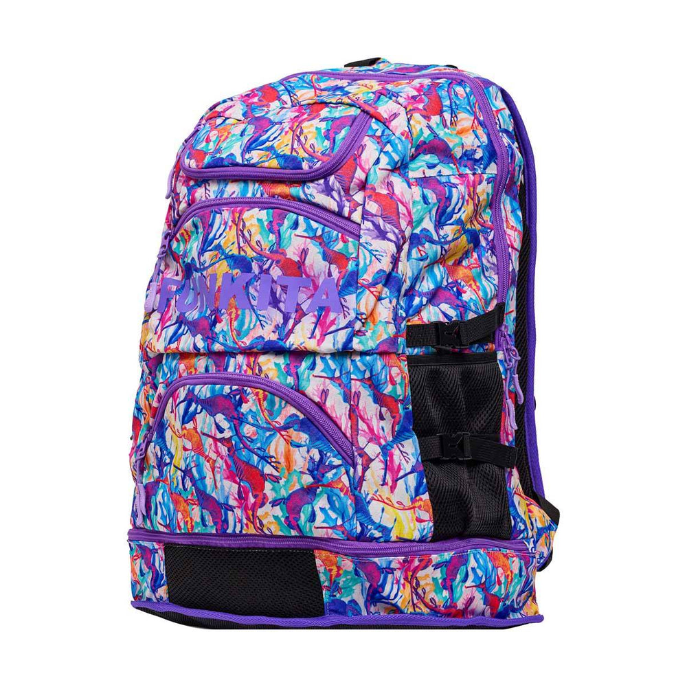 Way Funky Dreamy Weedy Elite Squad backpack in multi-color with graphic design and adjustable straps, ideal for everyday use.