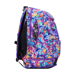 Way Funky Dreamy Weedy Elite Squad backpack in multi-color design, featuring vibrant patterns and adjustable straps.