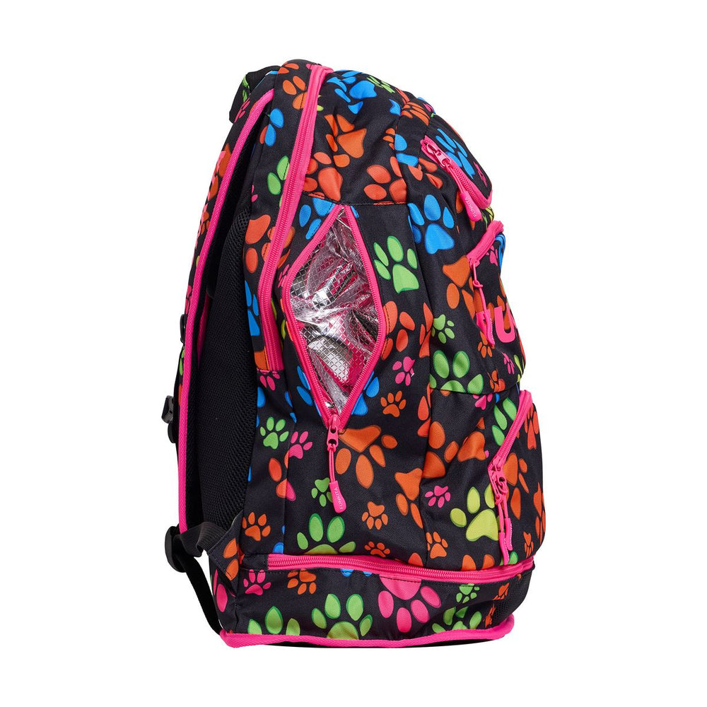 Way Funky Pawsome Elite Squad backpack in multi-color design with adjustable straps and multiple compartments for everyday use.