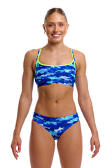 Funkita Womens Clean Marine Sports Top - Blue/Multi