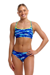 Funkita Womens Clean Marine Sports Top - Blue/Multi