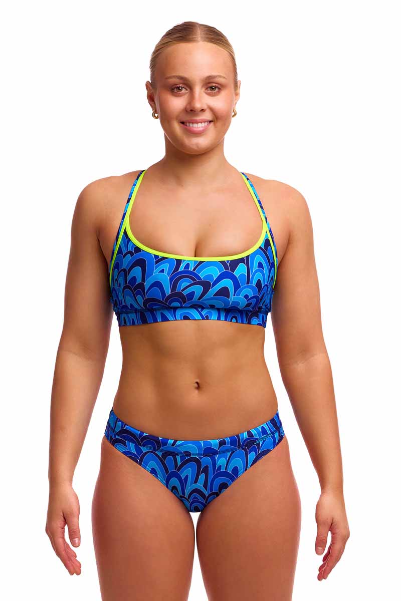 Funkita Ladies Hill Billy Blues Sports Top - Blue