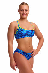 Funkita Ladies Hill Billy Blues Sports Top - Blue