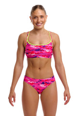 Funkita Womens Special Pops Sports Top - Pink/Multi