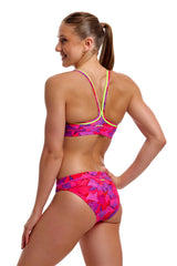 Funkita Womens Try Pink Sports Top - Pink/Multi