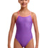 Funkita Girls Add Me Babe Single Strap One Piece Swimsuit - Purple/Pink
