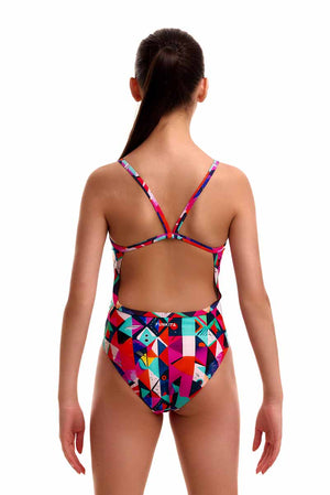 Funkita Girls Art Dropout Single Strap One Piece Swimsuit - Multi