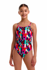 Funkita Girls Art Dropout Single Strap One Piece Swimsuit - Multi