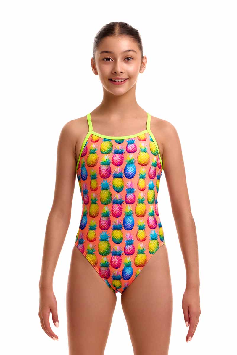Funkita Girls Pinky Piney Single Strap One Piece Swimsuit - Multi