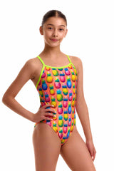 Funkita Girls Pinky Piney Single Strap One Piece Swimsuit - Multi