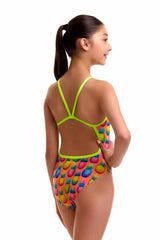 Funkita Girls Pinky Piney Single Strap One Piece Swimsuit - Multi