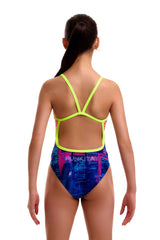 Funkita Girls Skyline Drive Single Strap One Piece Swimsuit - Multi