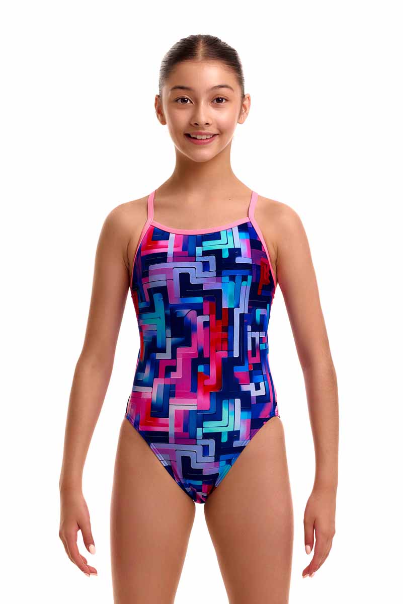 Funkita Girls You Tubey Single Strap One Piece Swimsuit - Multi