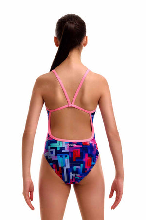 Funkita Girls You Tubey Single Strap One Piece Swimsuit - Multi