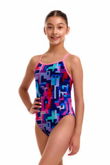 Funkita Girls You Tubey Single Strap One Piece Swimsuit - Multi