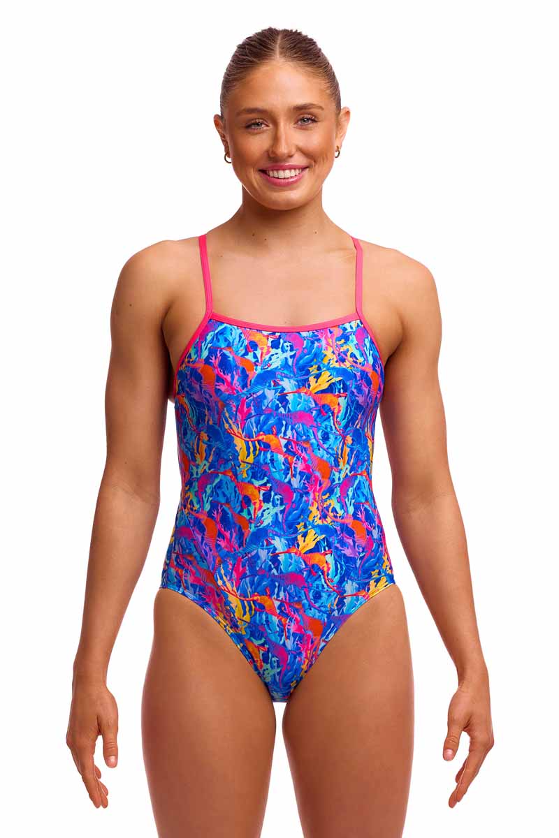 Funkita Ladies Dragons Den Single Strap One Piece Swimsuit - Multi
