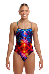 Funkita Womens Firefly Sparkle Single Strap One Piece Swimsuit - Multi
