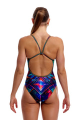 Funkita Womens Firefly Sparkle Single Strap One Piece Swimsuit - Multi