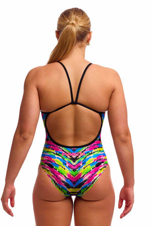 Funkita Ladies Happy Hide Single Strap One Piece Swimsuit - Multi