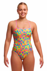 Funkita Ladies Hillary Puff Single Strap One Piece Swimsuit - Multi
