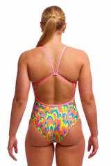 Funkita Ladies Hillary Puff Single Strap One Piece Swimsuit - Multi