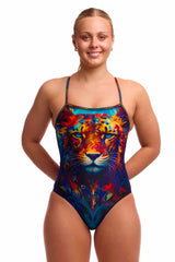 Funkita Ladies Meow Baby Single Strap One Piece Swimsuit - Multi