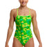 Funkita Womens Try Tonic Single Strap One Piece Swimsuit - Green/Yellow
