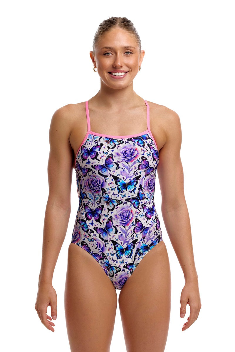 Funkita Womens Wings To Fly Single Strap One Piece Swimsuit - Multi