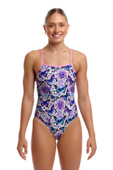 Funkita Womens Wings To Fly Single Strap One Piece Swimsuit - Multi