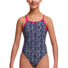 Funkita Girls Stickler Diamond Back One Piece Swimsuit - Black/White/Pink