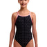 Funkita Girls Be Positive Diamond Back One Piece Swimsuit - Black/Pink