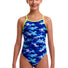 Funkita Girls Clean Marine Diamond Back One Piece Swimsuit - Blue/Multi
