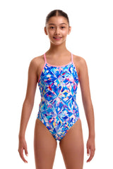 Funkita Girls Crystal Mess Diamond Back One Piece Swimsuit - Multi