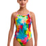 Funkita Girls Falling Colours Diamond Back One Piece Swimsuit - Multi