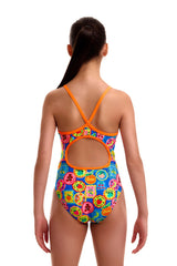 Funkita Girls Five Serves Diamond Back One Piece Swimsuit - Multi