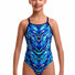 Funkita Girls Fur Seal Diamond Back One Piece Swimsuit - Blue