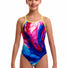 Funkita Girls Muscle Mad Diamond Back One Piece Swimsuit - Multi