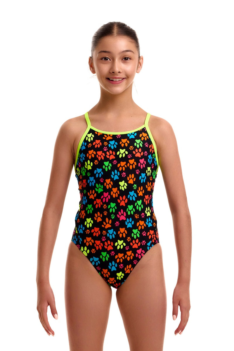 Funkita Girls Pawsome Diamond Back One Piece Swimsuit - Multi