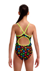 Funkita Girls Pawsome Diamond Back One Piece Swimsuit - Multi
