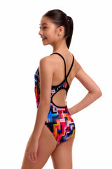 Funkita Girls Putty Rules Diamond Back One Piece Swimsuit - Multi