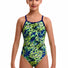 Funkita Girls Scaled Back Diamond Back One Piece Swimsuit - Green/Blue