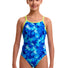 Funkita Girls Try Blue Diamond Back One Piece Swimsuit - Blue