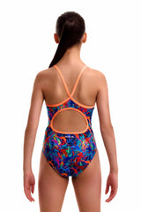 Funkita Girls Weedy One Diamond Back One Piece Swimsuit - Multi