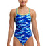 Funkita Womens Clean Marine Diamond Back One Piece Swimsuit - Blue/Multi