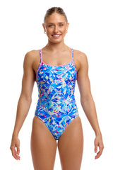 Funkita Womens Crystal Mess Diamond Back One Piece Swimsuit - Multi